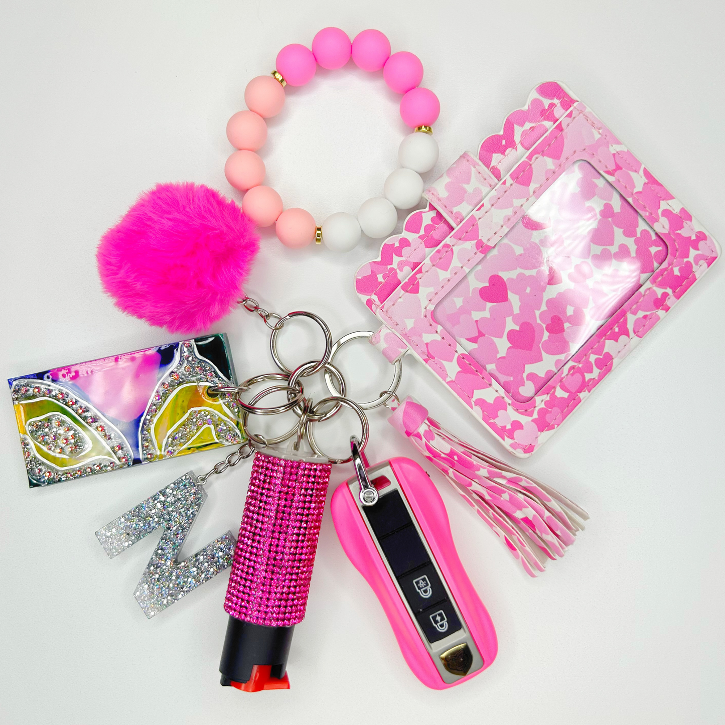 Self-Defense Keychain (Custom) - 8pcs Pink Valley Crush